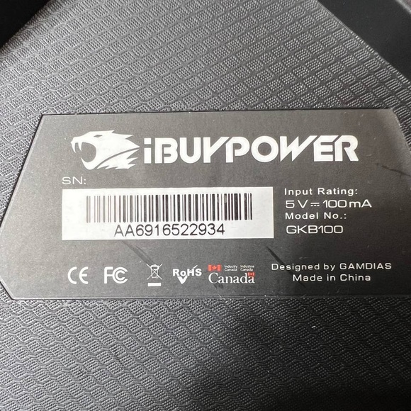 iBUYPOWER GKB100 Gaming Keyboard Spill Resistant Black/Red - Picture 4 of 10